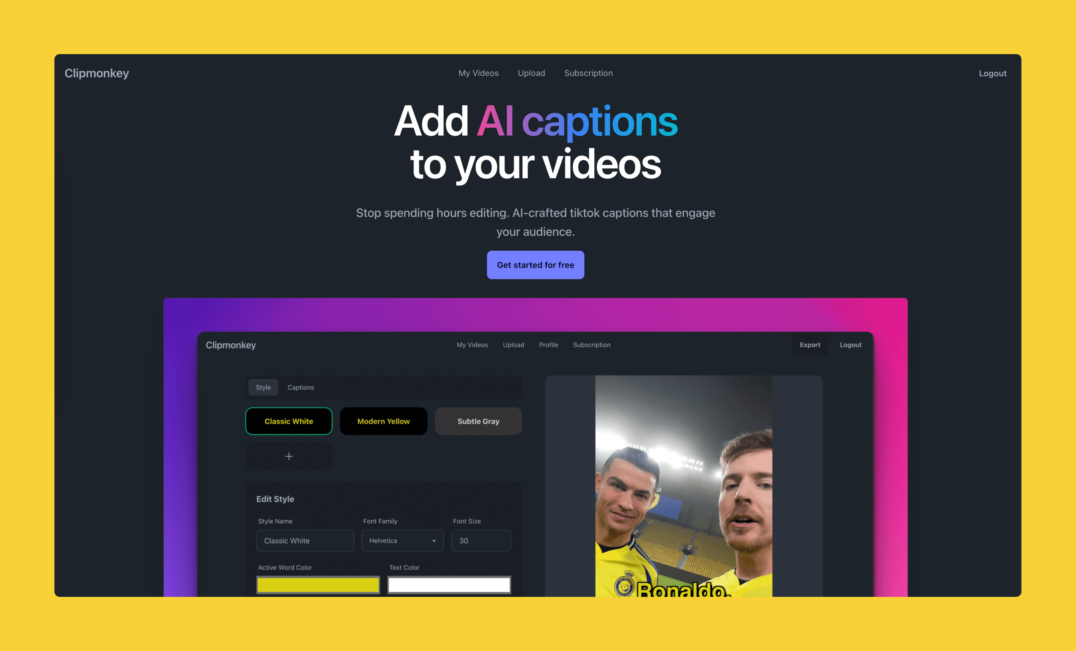 Clipaap - Voeg AI-ondertitels toe aan uw video's media 2