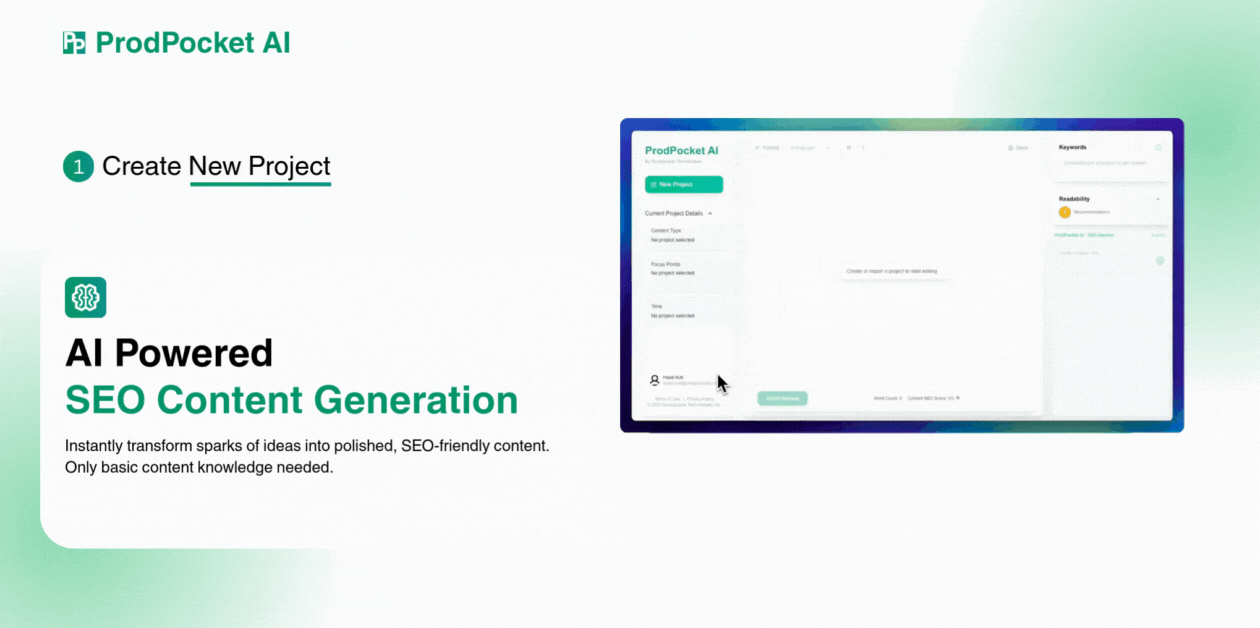 Mídia 3 de Prodpocket AI - Aumente sua criação de conteúdo sem a sobrecarga