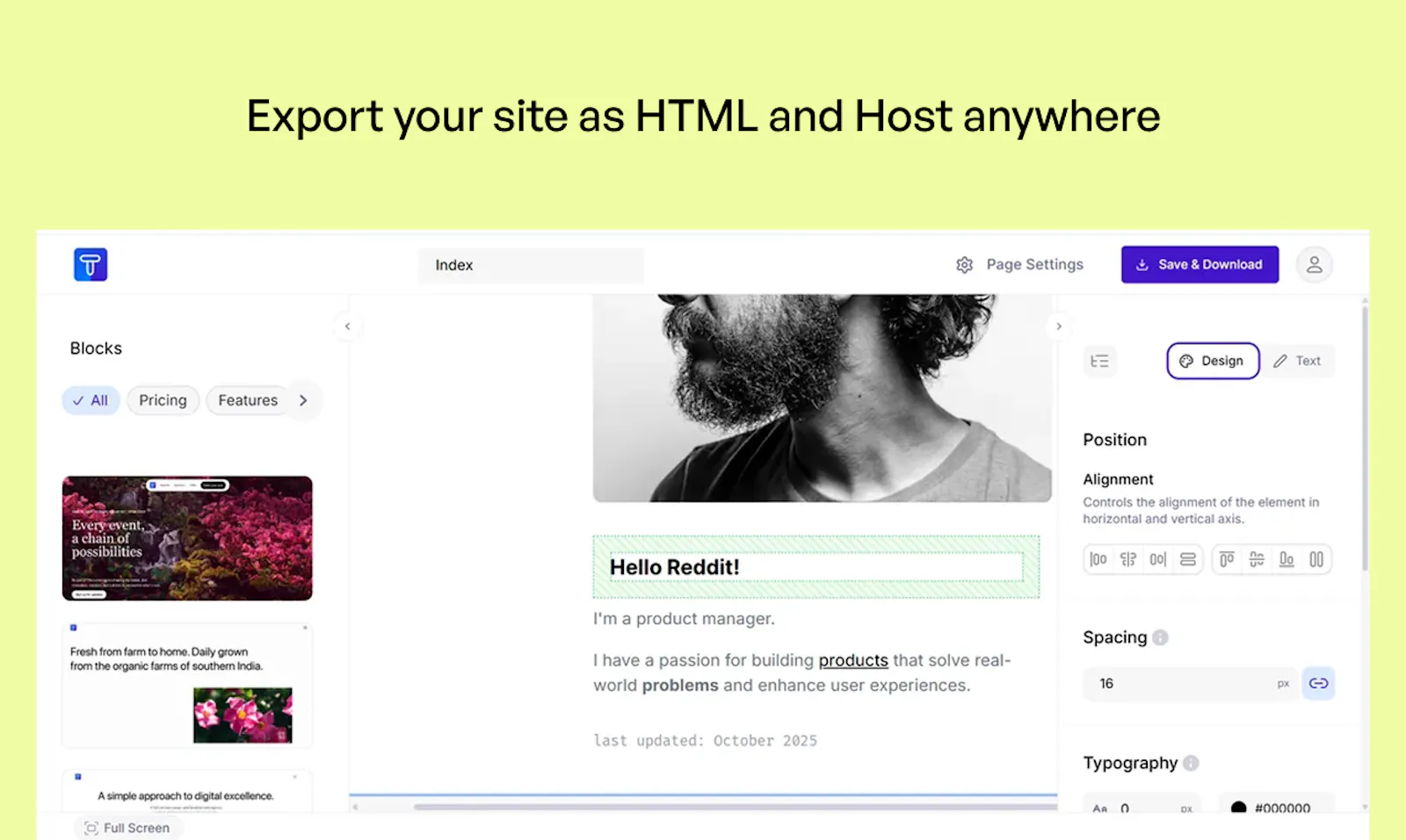 TFA Static Website Builder screenshot 2