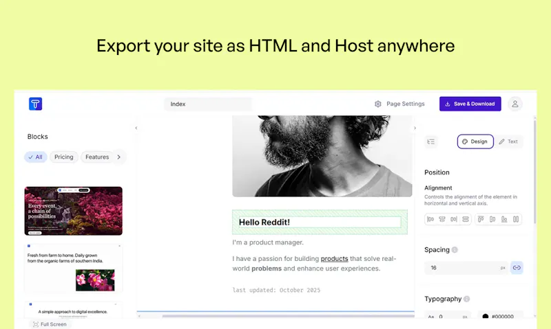 TFA Static Website Builder screenshot 2