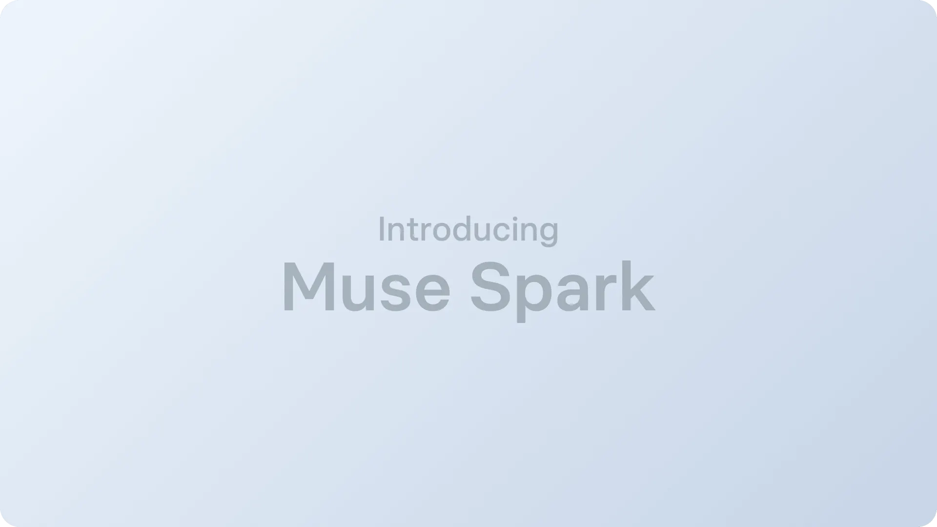 Meta Muse Spark 제품 배너
