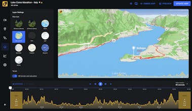 Ilustración de mapa interactivo que muestra la versatilidad de 3D AvoMaps para diversas actividades al aire libre