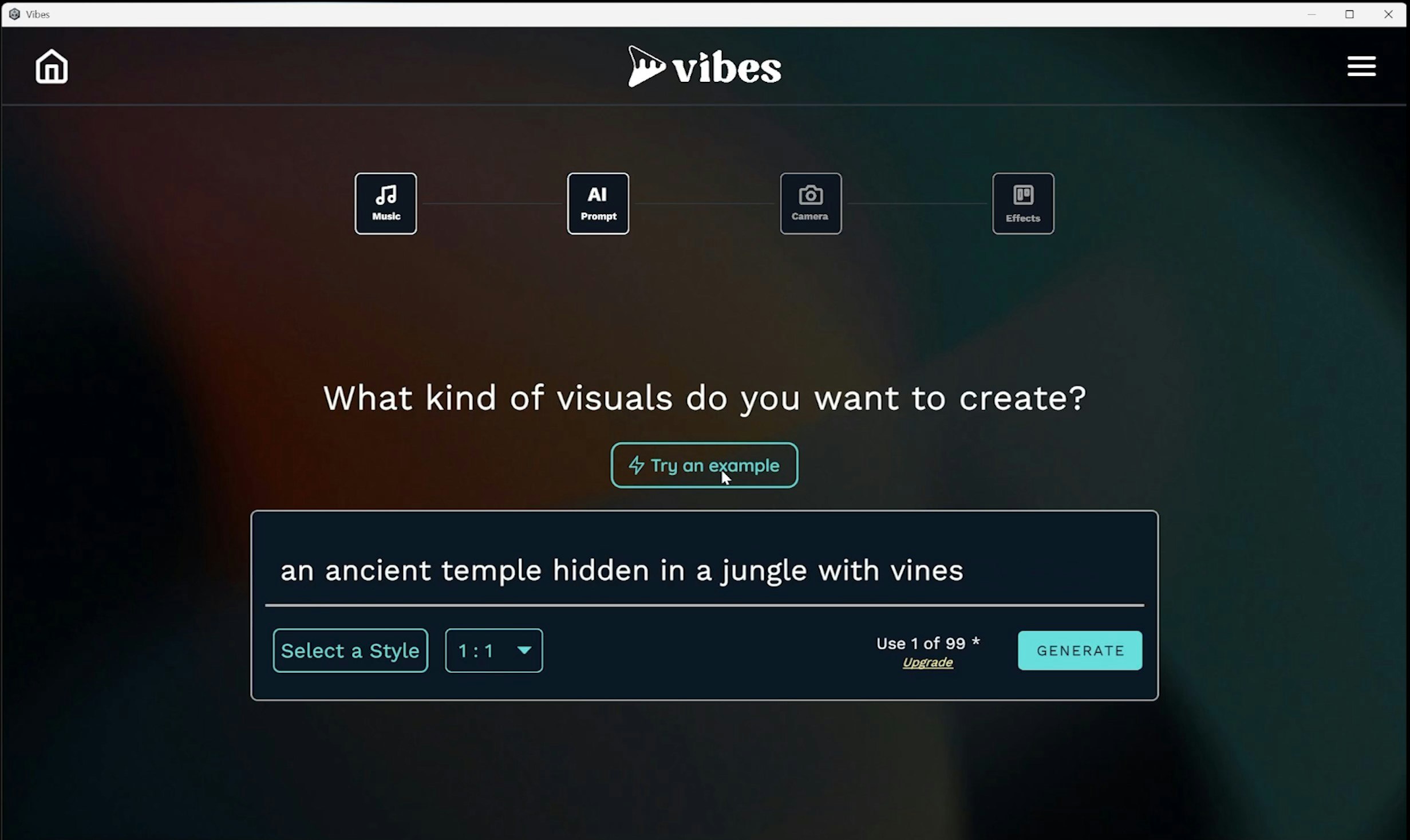 Mídia 4 de Vibrações - em breve - Crie visuais reativos à música em segundos