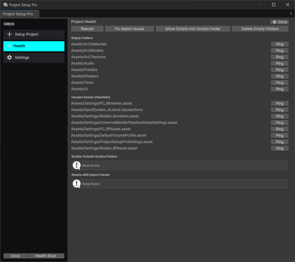 Média Ordo - l'organisateur du projet Unity 3D - Nettoyez vos projets d'unité en quelques minutes, pas des heures. 5