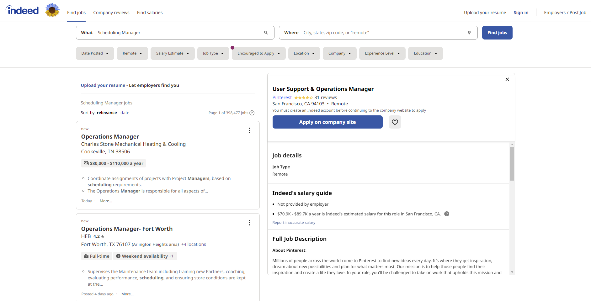Scheduling Manager Jobs gallery image