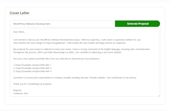 AI Proposal Generator for UpWork gallery image