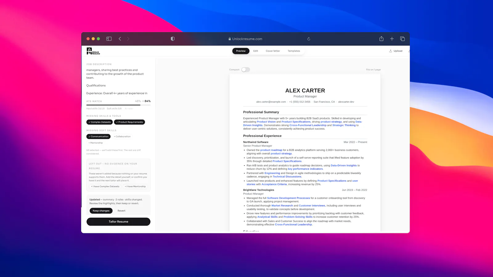 Unlock Resume screenshot 3