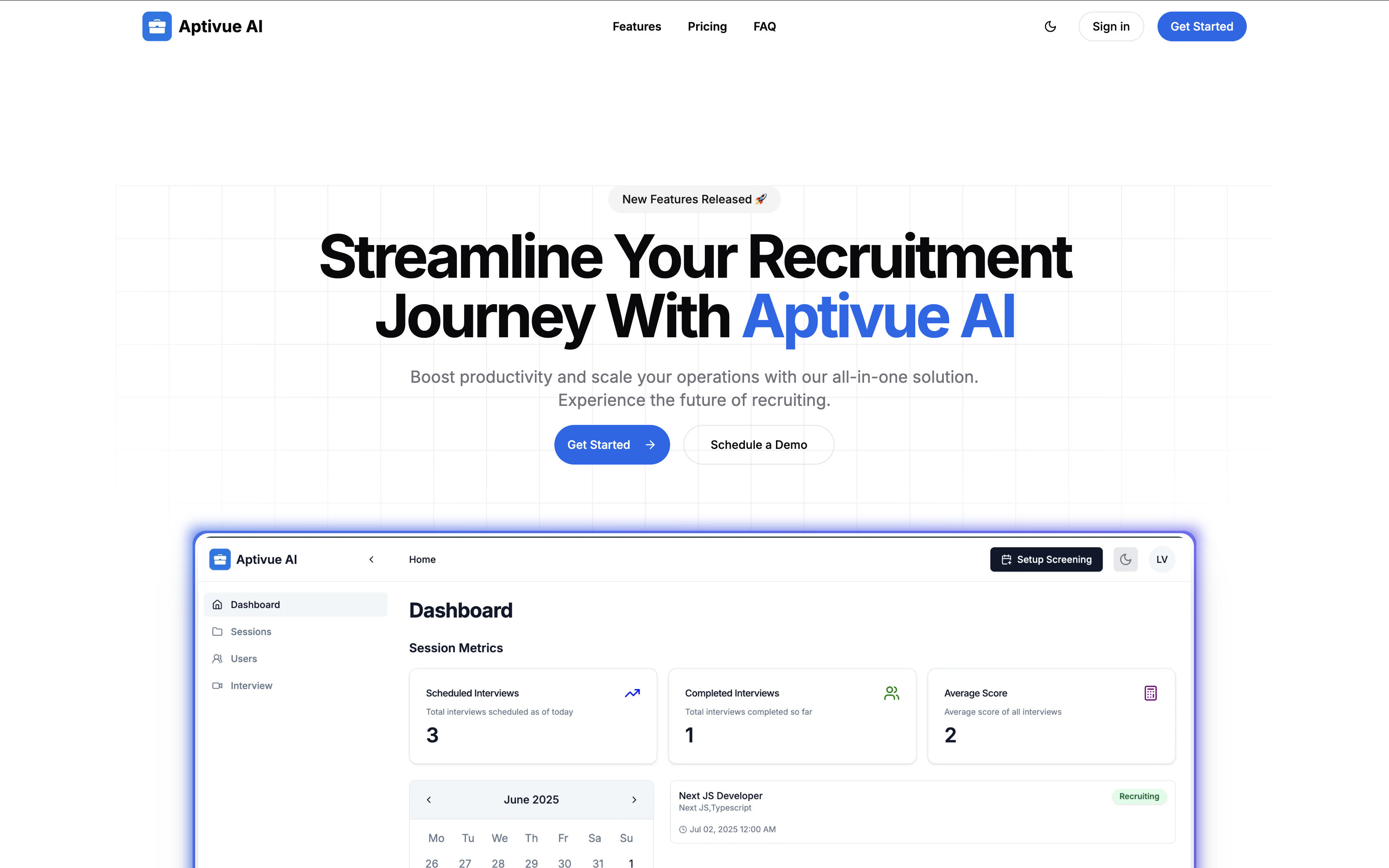 وسائط APIVUE AI - تبسيط رحلة التوظيف الخاصة بك مع AiPtivue AI 3