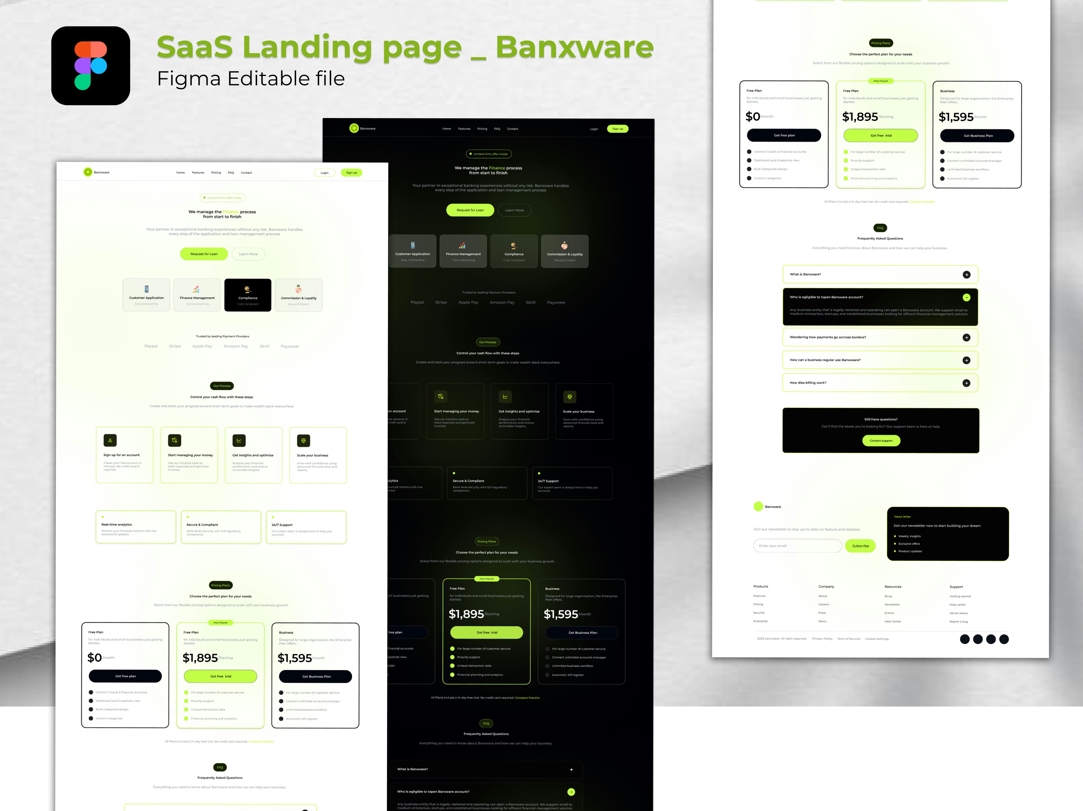 Banxware SaaS Landing Page Template gallery image
