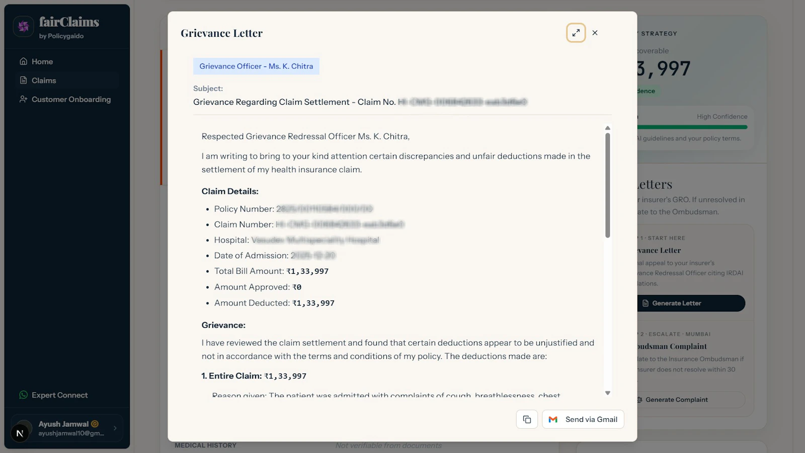 fairClaims by Policygaido screenshot 5