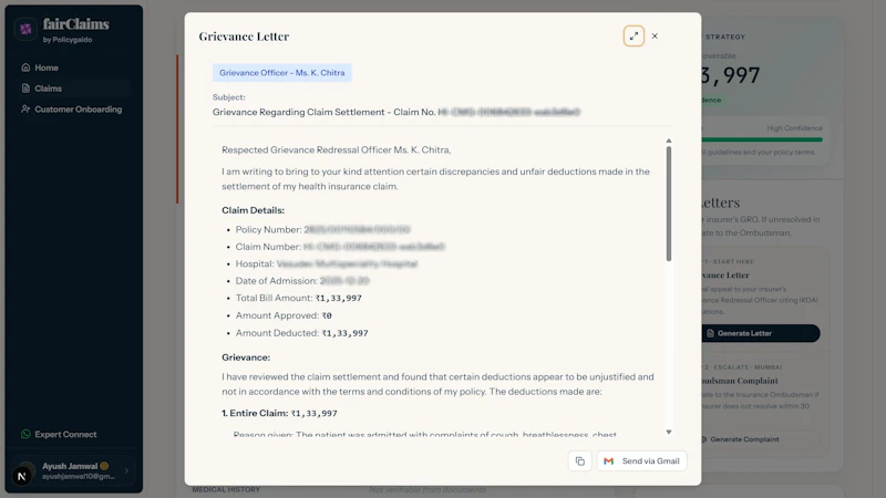 fairClaims by Policygaido screenshot 5