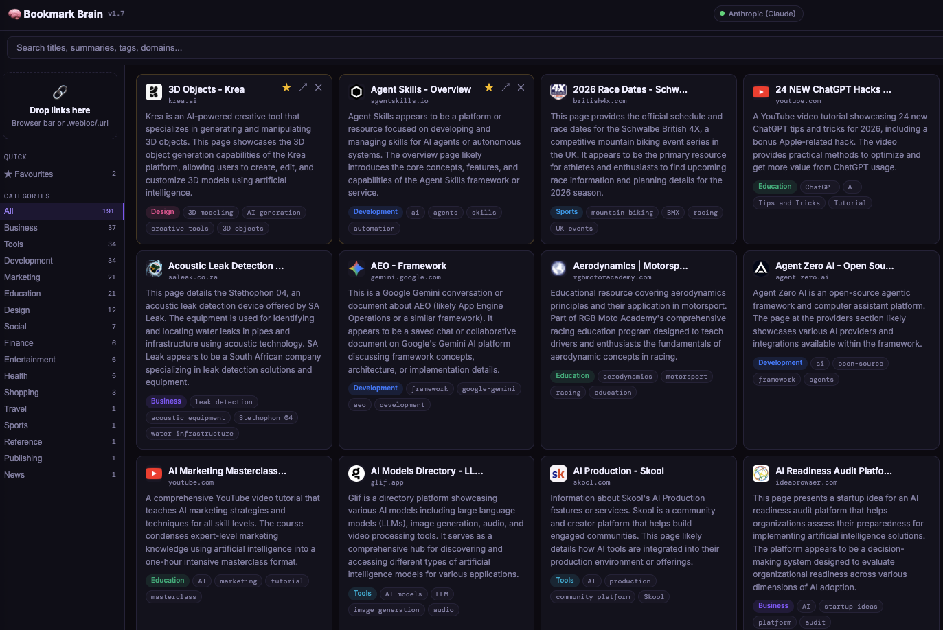 Bookmark Brain - Screenshot 3 showing product features and functionality