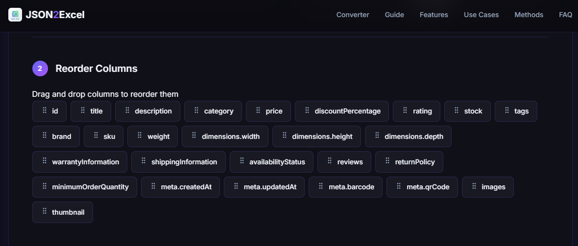 JSON to Excel Converter gallery image