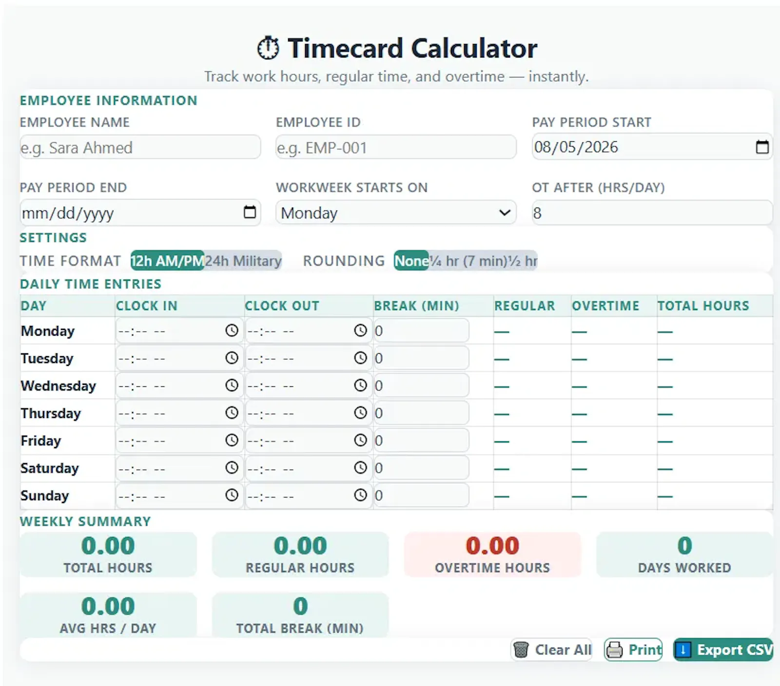 calculatorspan screenshot 1