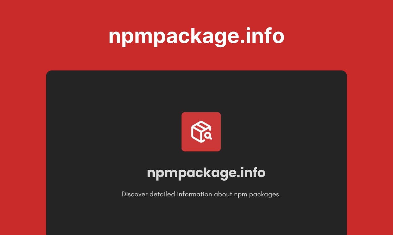 Media npmpackage.info 2