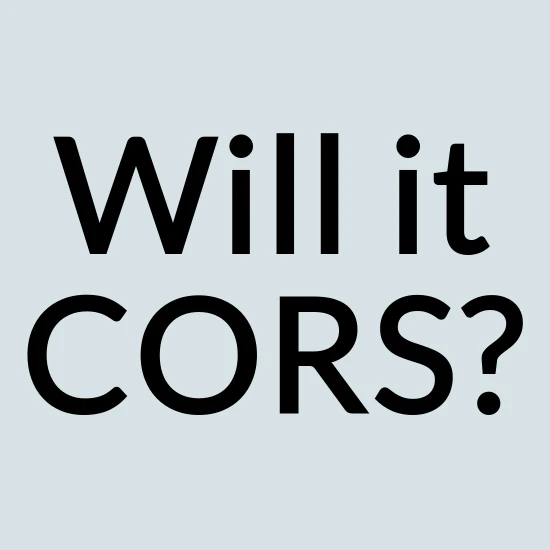 Will it CORS?
