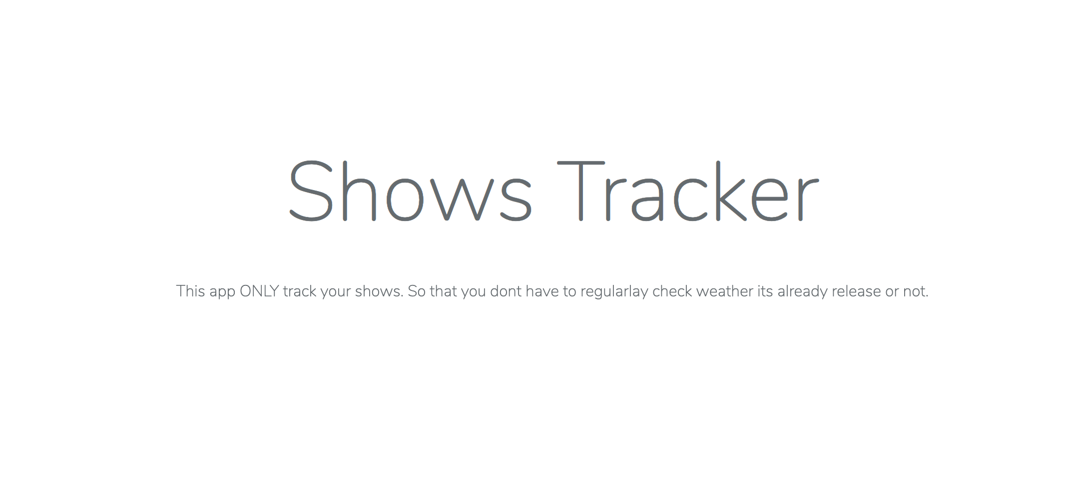 Shows Tracker gallery image