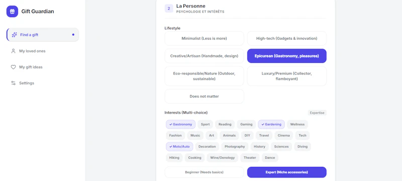 AI-powered gift finder  screenshot 2