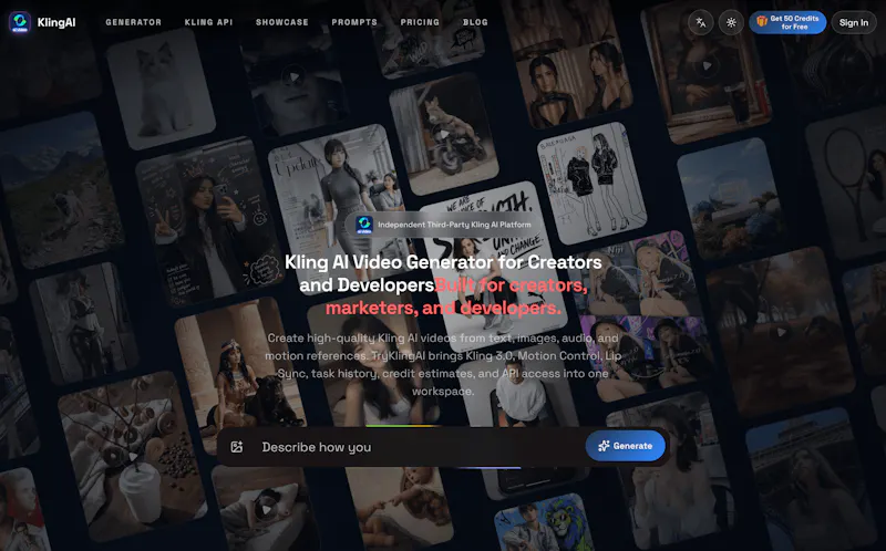 TryKlingAI screenshot 2