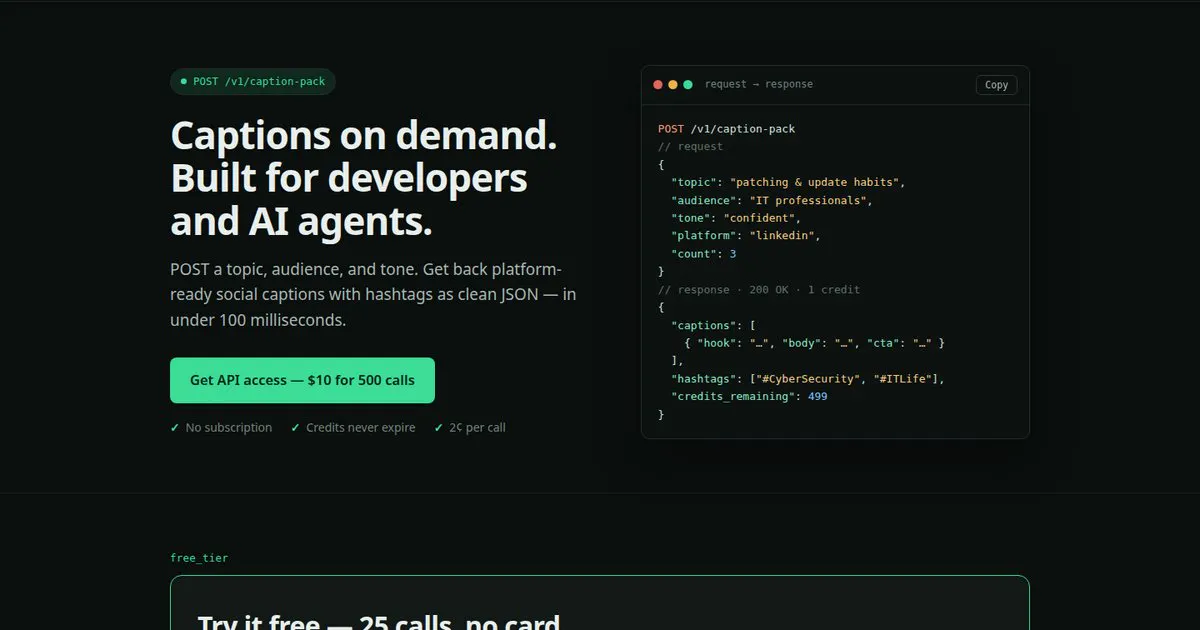 Caption-Pack API gallery image