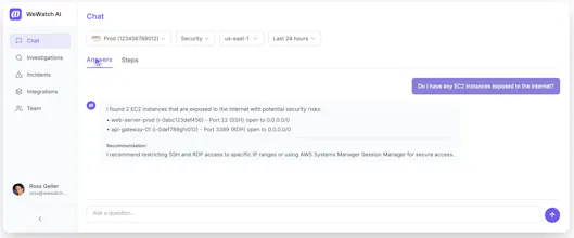 WeWatch AI - Investigate alerts faster gallery image