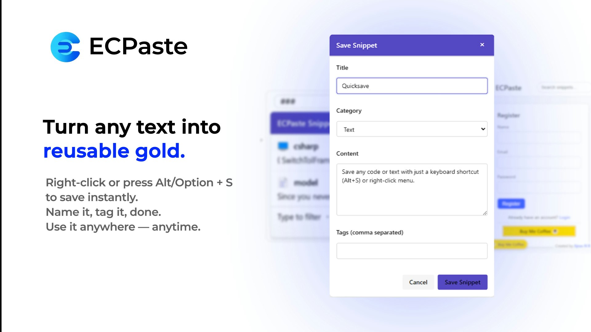 Ecpaste - ตัวจัดการตัวอย่างสมาร์ทของคุณ media 3