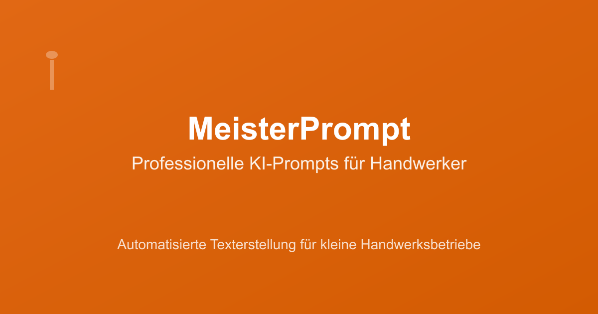 MeisterPrompt - KI für Handwerker gallery image