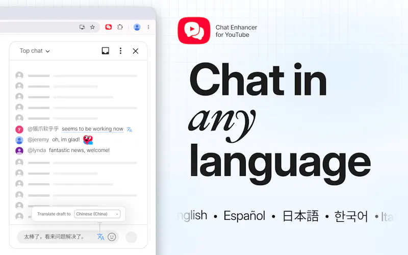 Chat Enhancer for YouTube screenshot 1