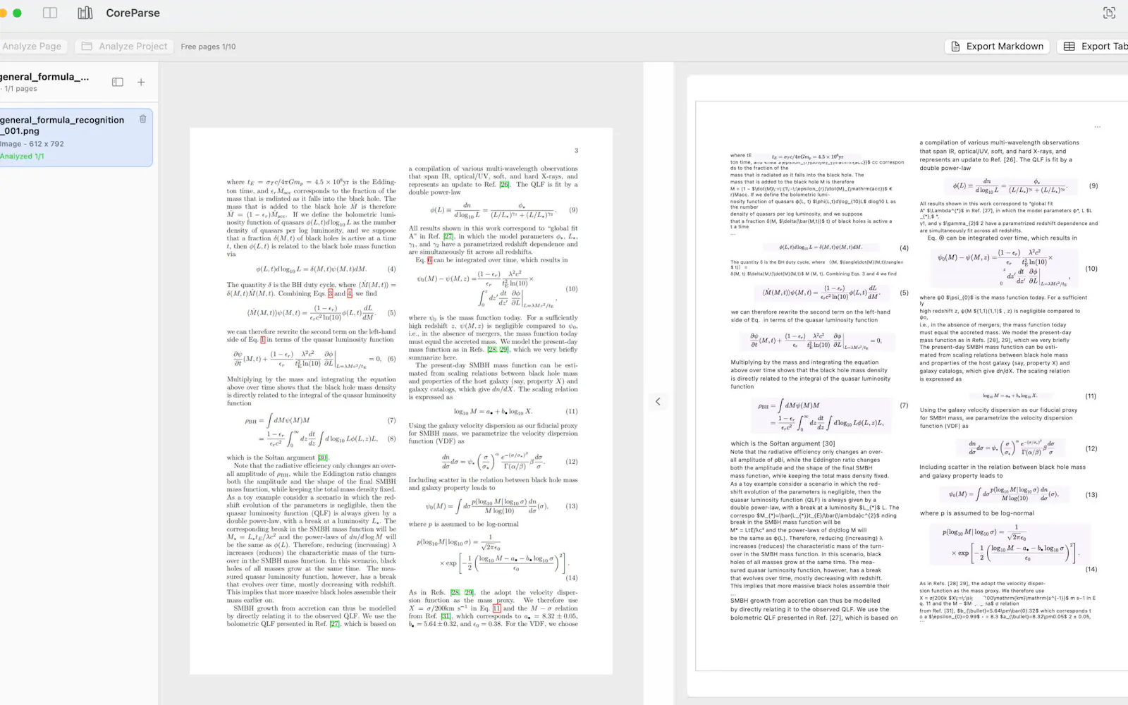 CoreParse screenshot 3
