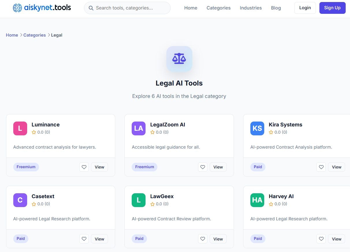 Legal AI Tools Directory - Ai Skynet gallery image