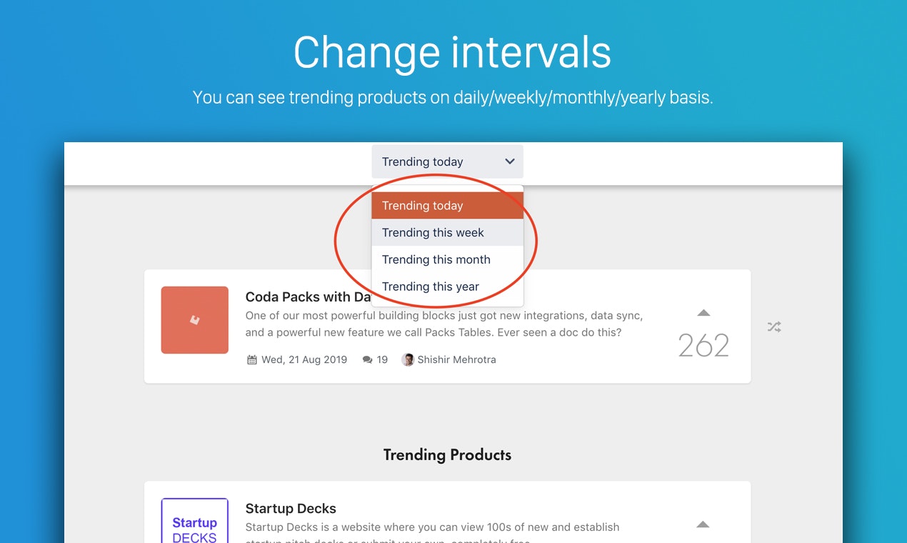 Product Hunt Trending New Tab Extension gallery image