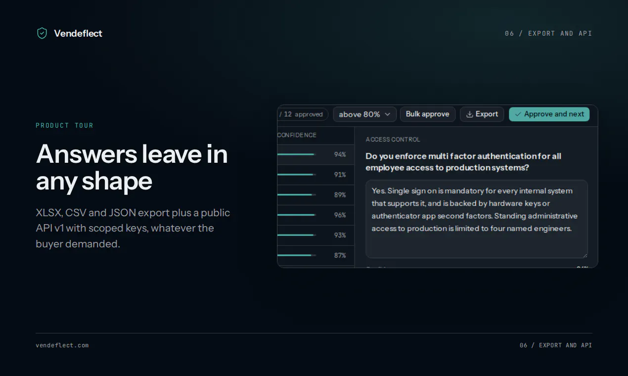 Vendeflect screenshot