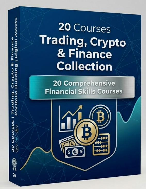 20 Trading, Crypto & Finance Courses - Product Hunt launch logo and brand identity