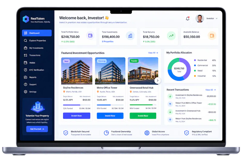 Real Estate Tokenization Development screenshot 1