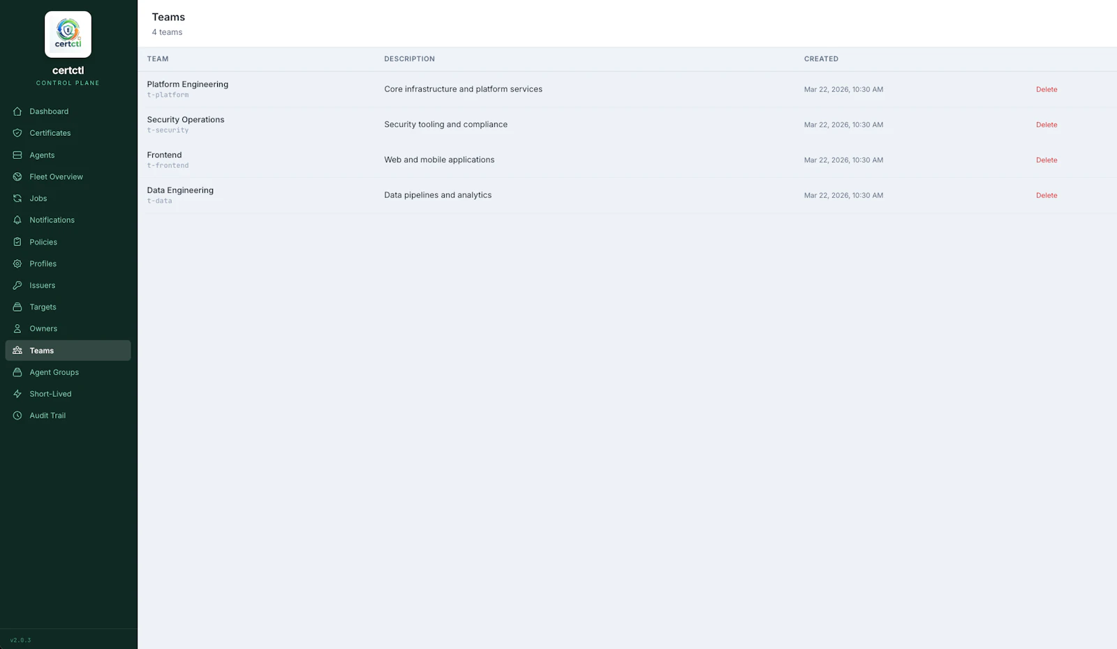 certctl screenshot 3
