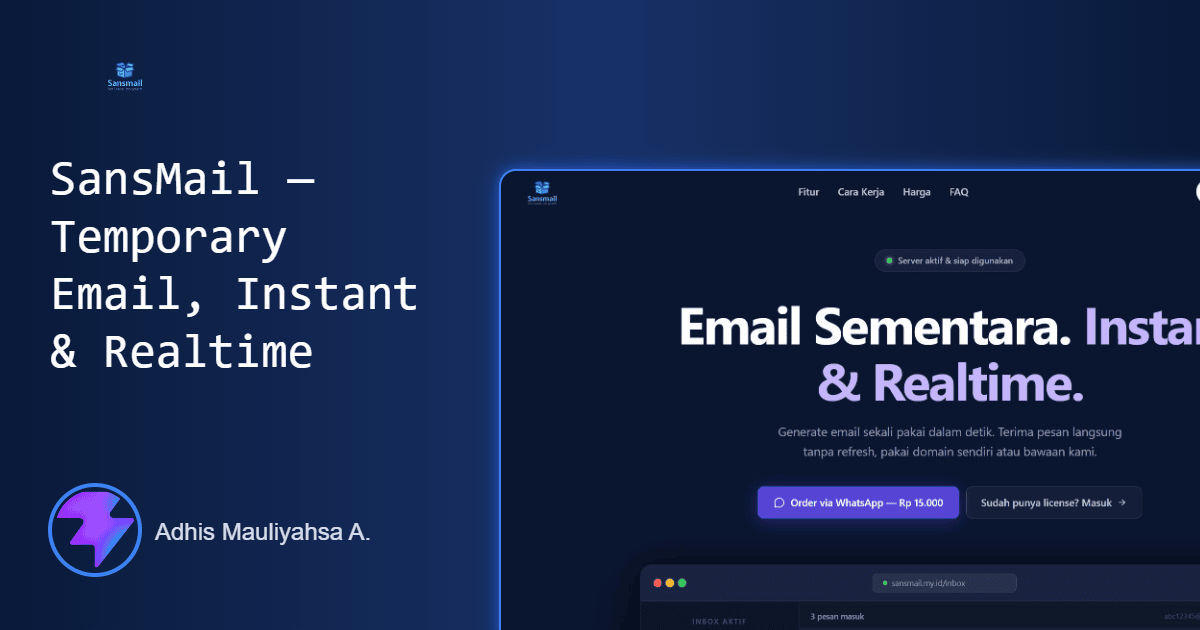 SansMail Temporary Email Instan gallery image