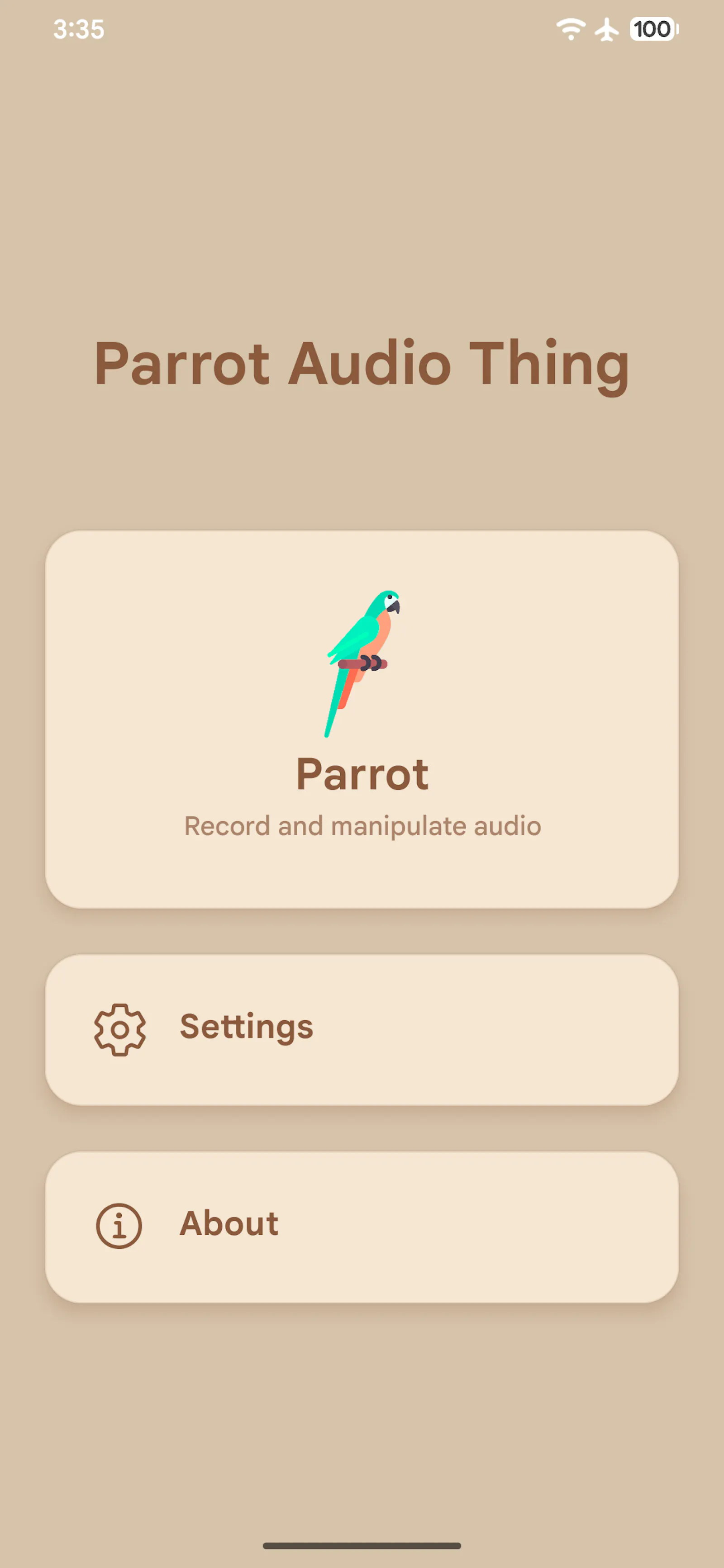 Parrot Audio Thing screenshot 3