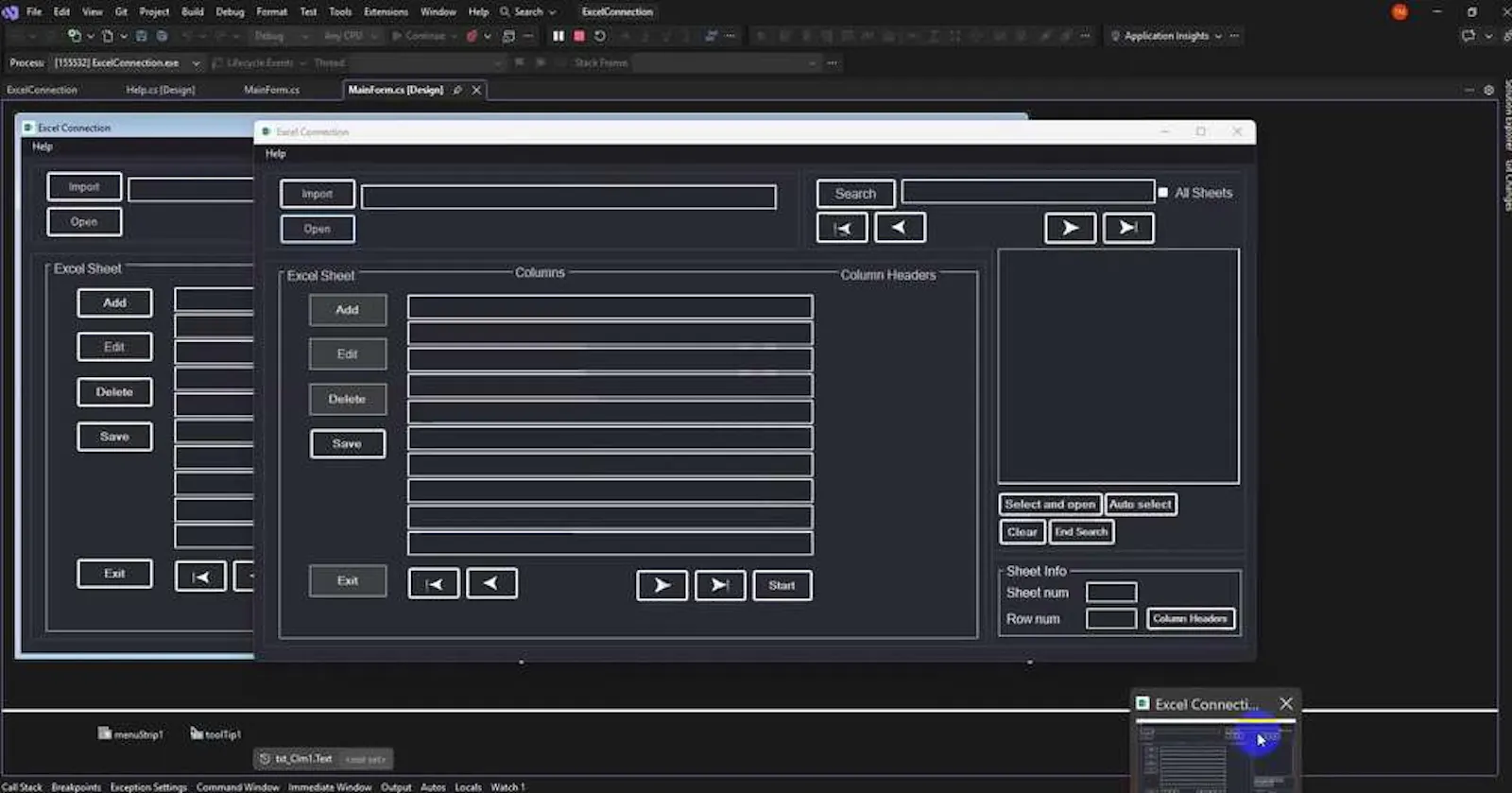 ExcelConnection screenshot 2
