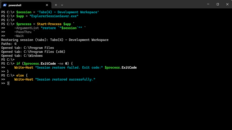 Explorer Session Saver screenshot 6