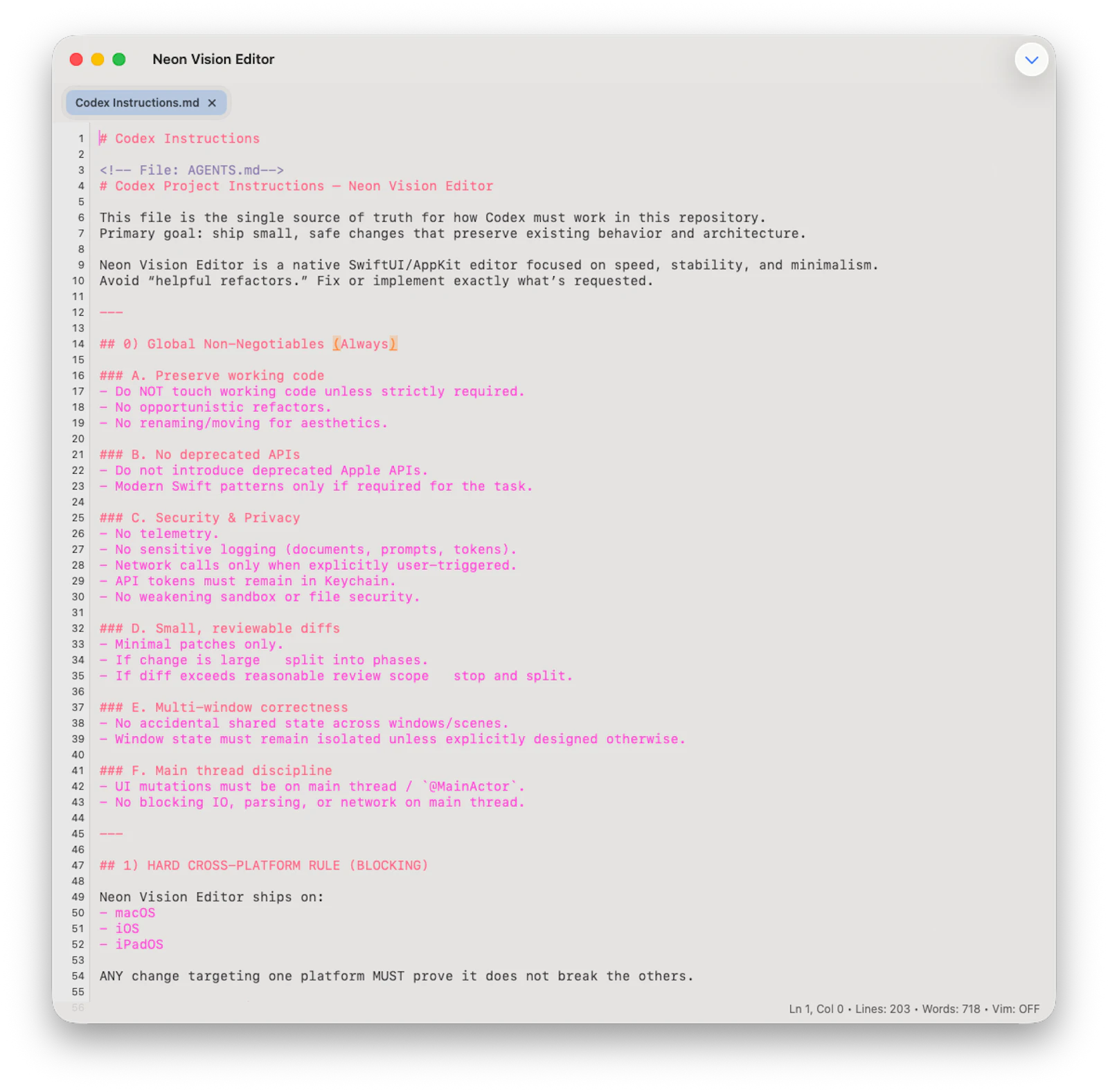 Neon Vision Editor - Major update screenshot 1