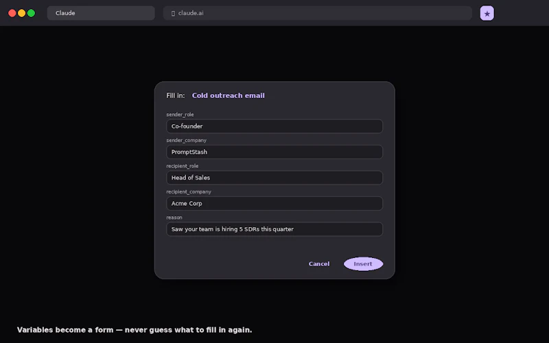 PromptStash screenshot 3