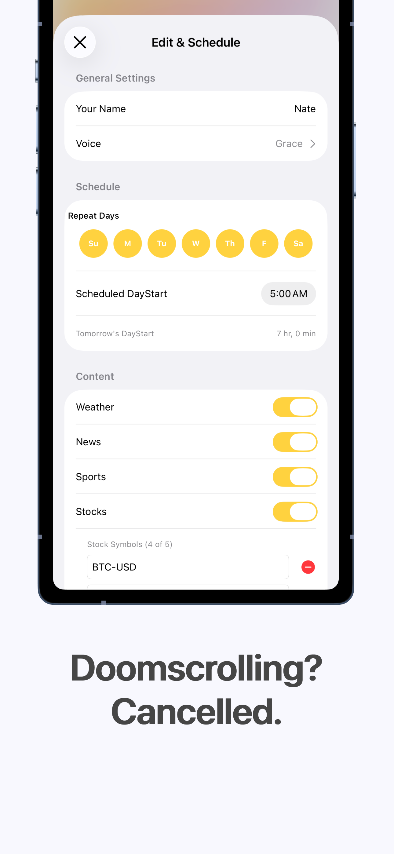 DayStart AI: Morning Briefing App gallery image