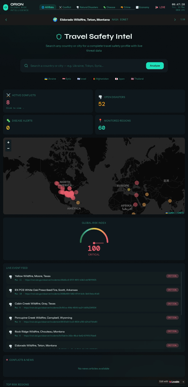 Orion — Global Risk Intelligence media 2