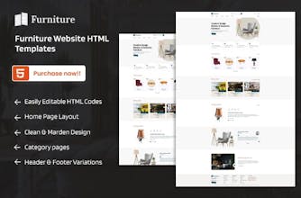 Furniture Ecommerce Website Template gallery image