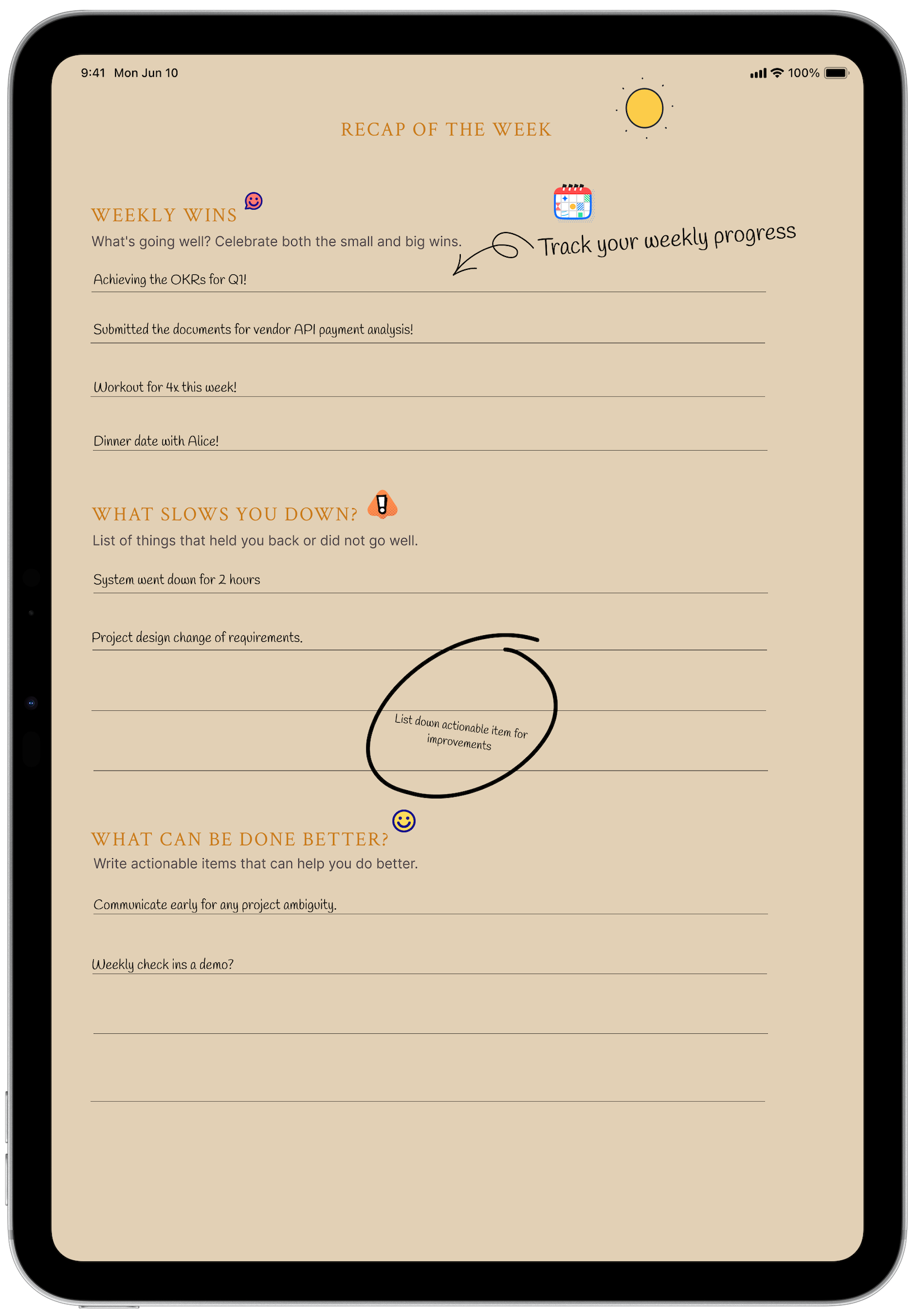 Oasis planner gallery image