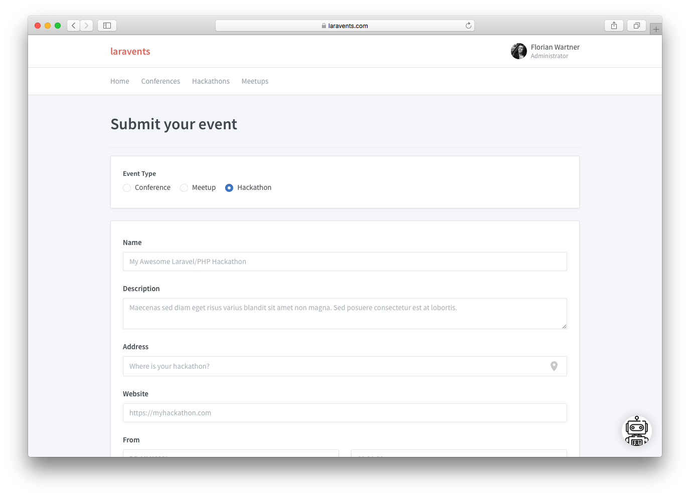Laravents.com gallery image