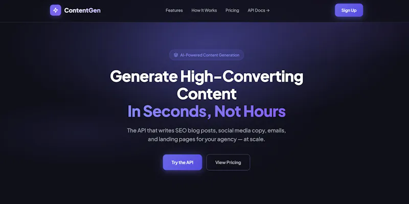 	ContentGen API screenshot 1