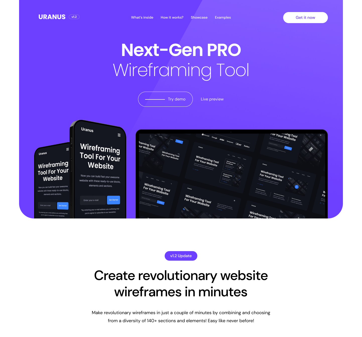 Uranus v1.3 - Wireframe Kit gallery image