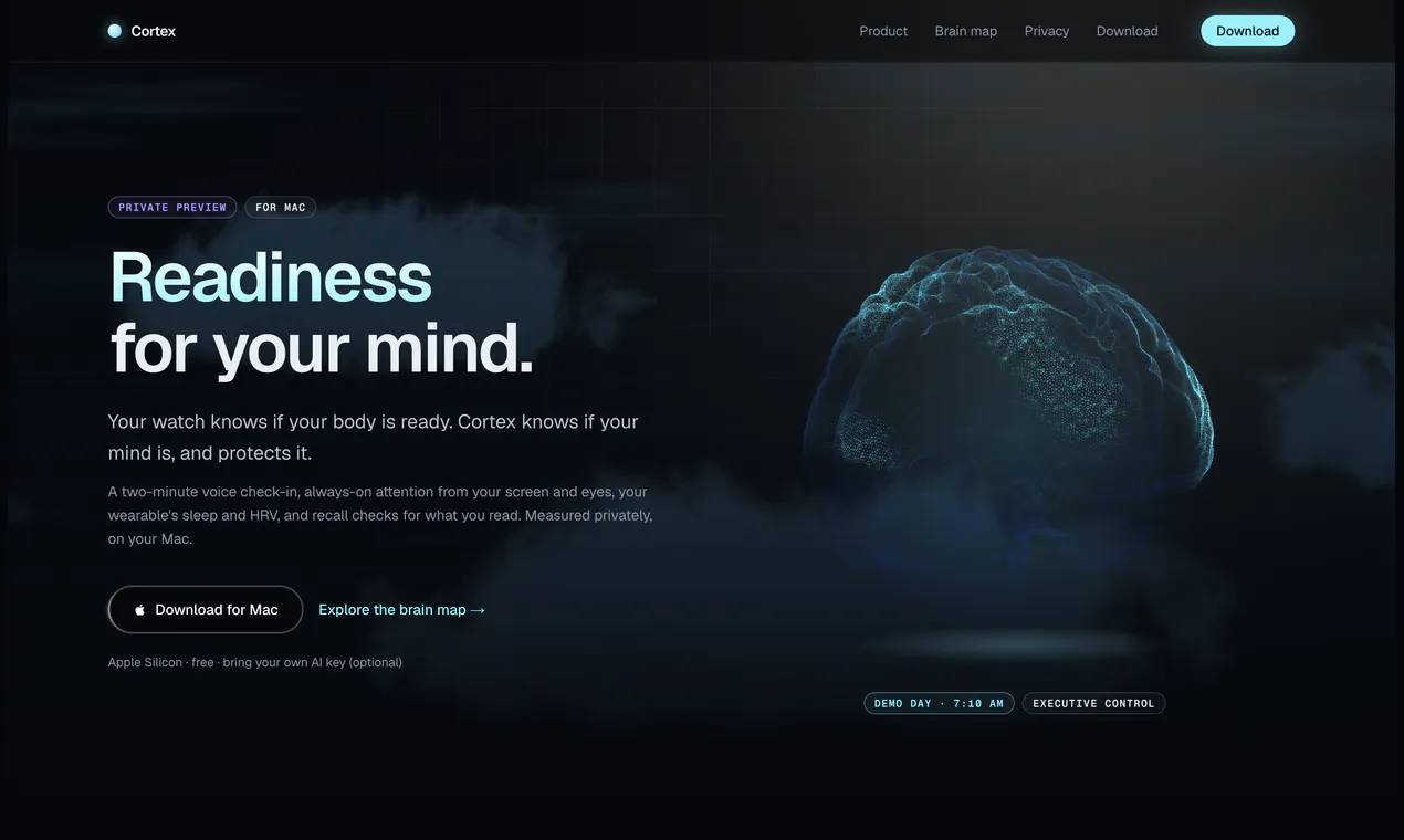 Cortex · Readiness for your mind gallery image