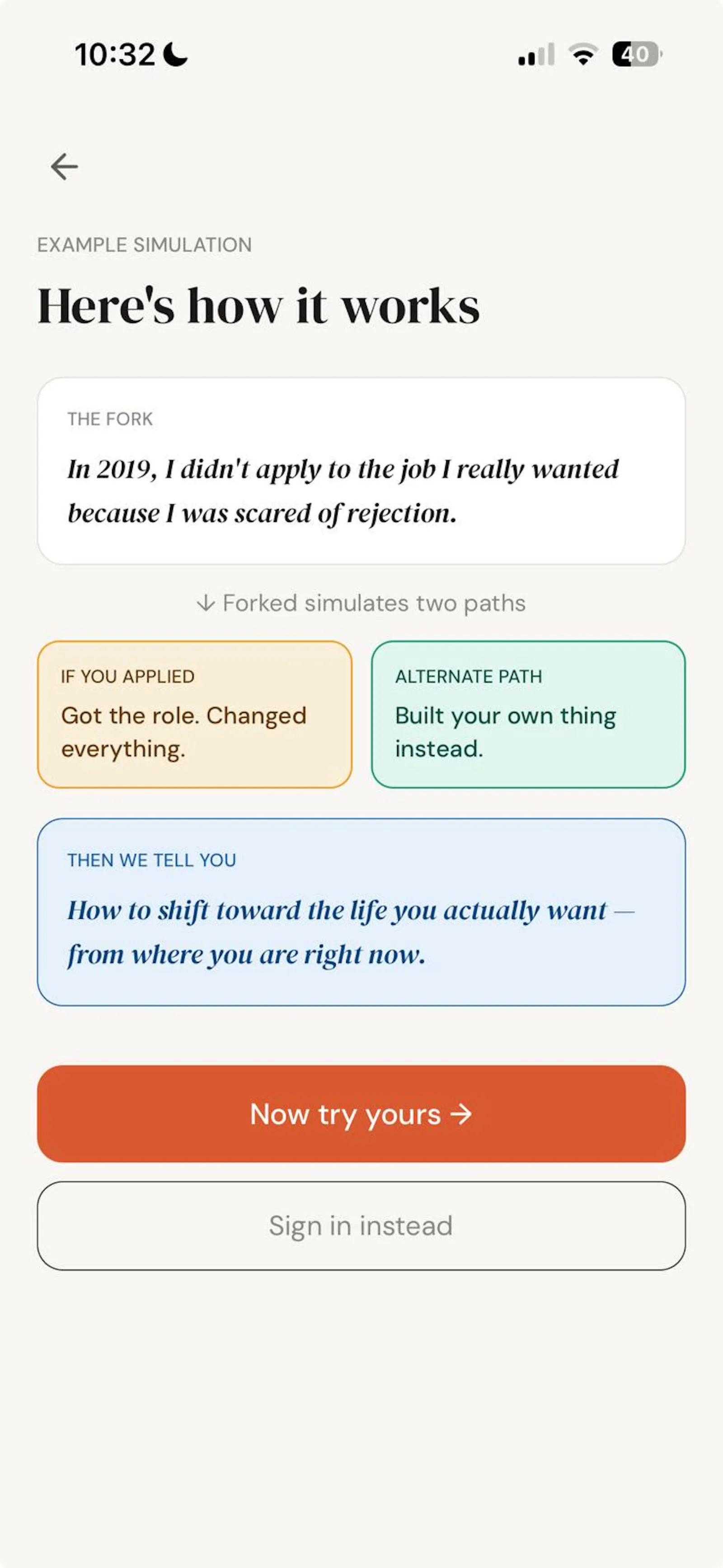 Unlived — The life you didn't live screenshot 1